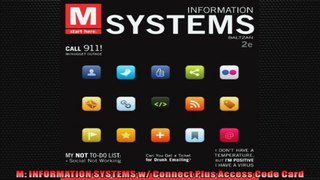 M INFORMATION SYSTEMS w Connect Plus Access Code Card