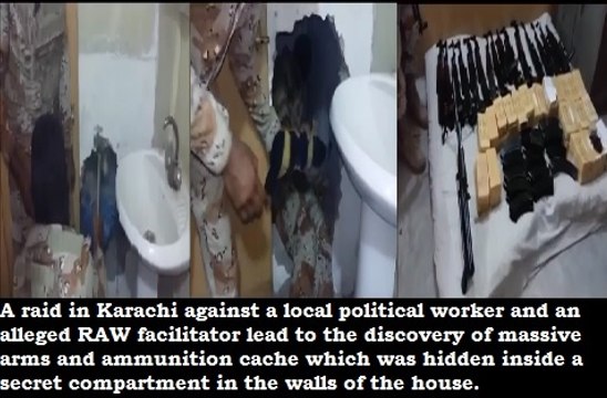 A raid in Karachi against local political worker and an alleged RAW facilitator