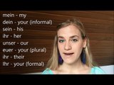 German Lesson - The Nominative Case - Possessive Pronouns - A1