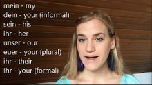 German Lesson - The Nominative Case - Possessive Pronouns - A1