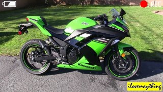 2013 Kawasaki NINJA 300 w-o an EXHAUST! Start-up, idle and revving!