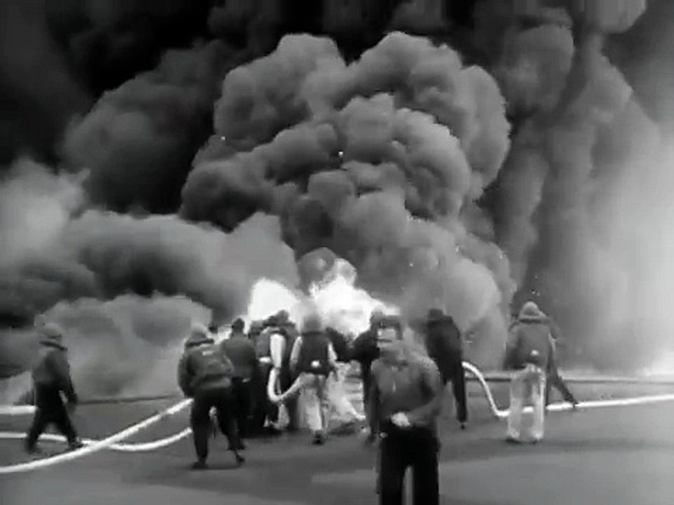 Bombing of USS Franklin 1945 Castle Films Newsreel World War II Full HD