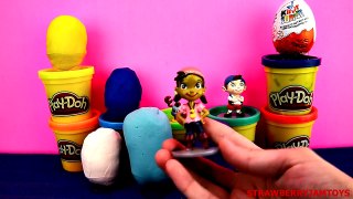 Spongebob Play Doh Surprise Eggs Jake and The Neverland Pirates Kinder Surprise StrawberryJamToys