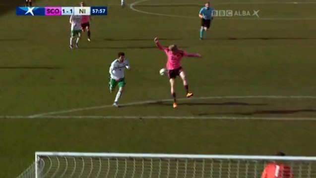 Goal Oliver McBurnie ~Scotland U21 1-1 Northern Ireland U21~