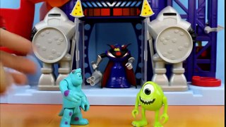 Toy Story Emporer Zerg Zaps Sulley & Mike Monsters University turns them into cars
