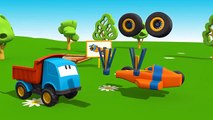 Cartoons for Children - Leo's RACING CAR - Kid's 3D Construction (мультики на английском)
