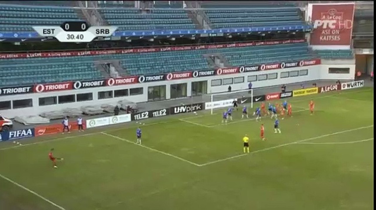Super Free kick From ADEM LJAJIC (Estonia - Serbia )