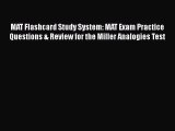 Read MAT Flashcard Study System: MAT Exam Practice Questions & Review for the Miller Analogies