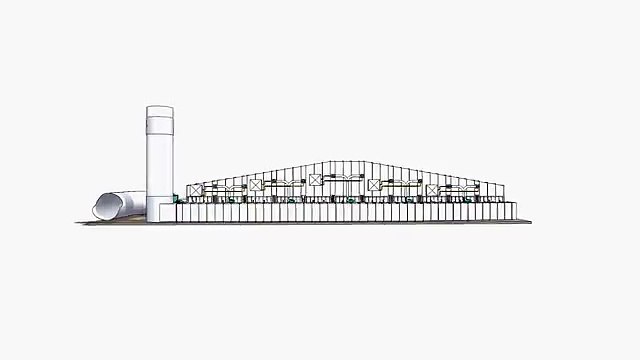 Regenerative Thermal Oxidizer (RTO), 350,000 SCFM (550,000 NCMH) with 11 Media Towers