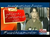Interior Minister Ch. Nisar press conference over D-chowk Dharna