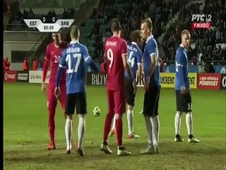Aleksandar Kolarov Goal - Estonia 0 - 1 Serbia 29-03-2016
