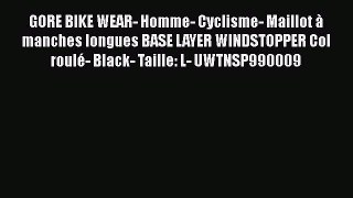 GORE BIKE WEAR- Homme- Cyclisme- Maillot ? manches longues BASE LAYER WINDSTOPPER Col roul?-