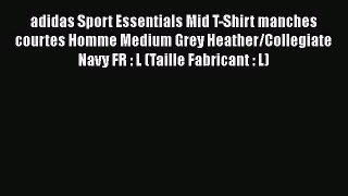 adidas Sport Essentials Mid T-Shirt manches courtes Homme Medium Grey Heather/Collegiate Navy