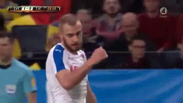 Matej Vydra Goal - Sweden 1 - 1 Czech Republic - 29-03-2016