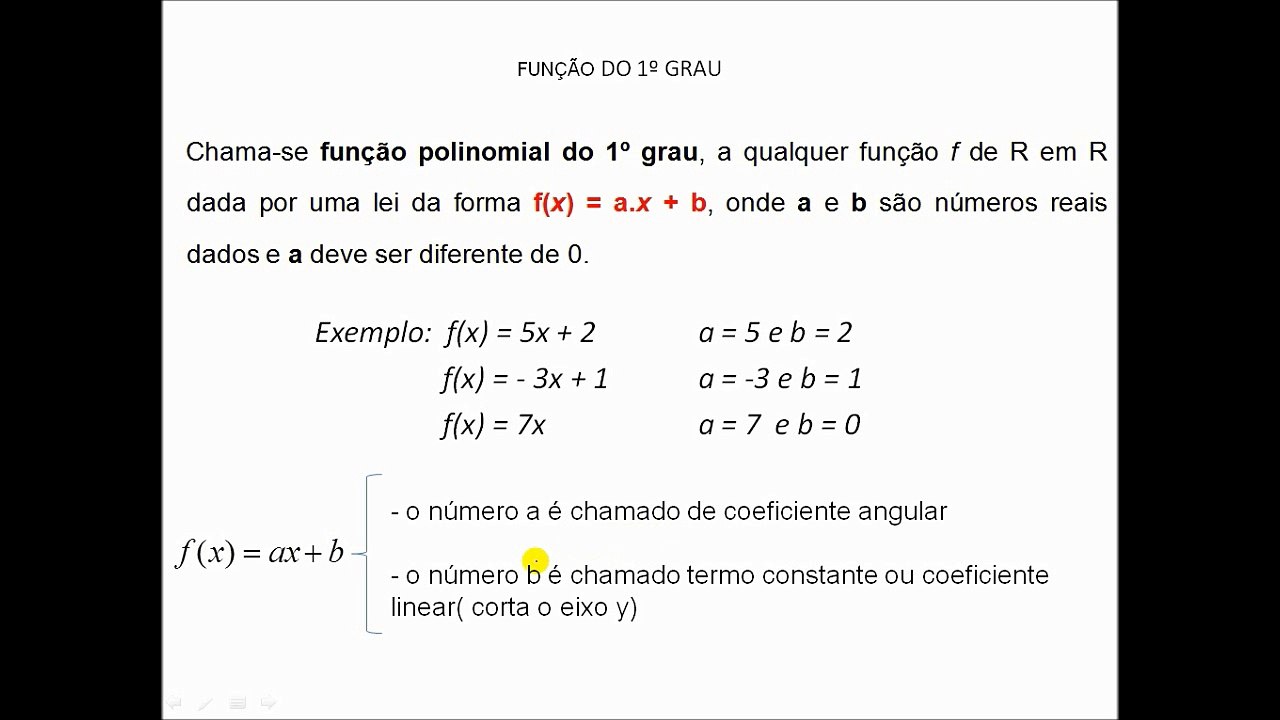 Função do 1º Grau