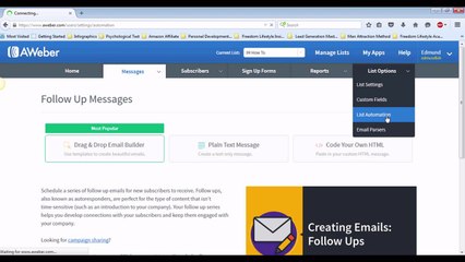How To Set The Automation Rule For Aweber