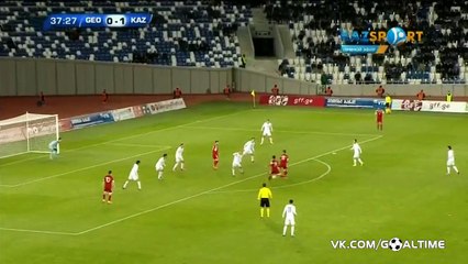38' Gelashvili N. GOAL - Georgia 1-1 Kazakhstan 29.03.2016