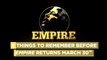 Things to Remember Before Empire Returns