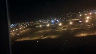 Newark airport takeoff at night