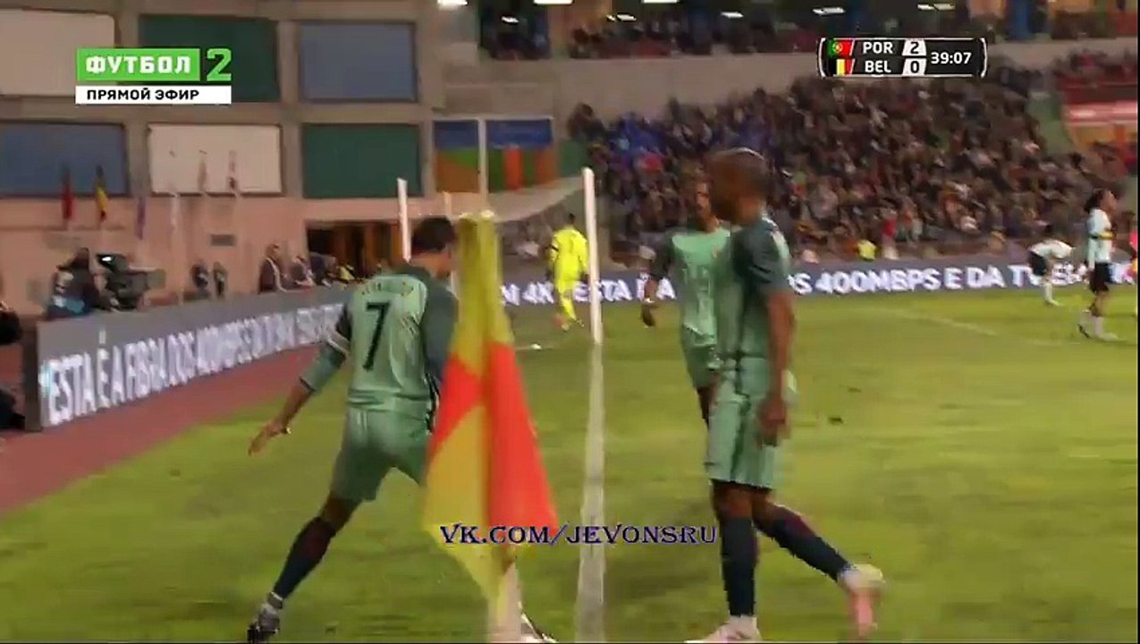 Cristiano Ronaldo 2:0 Goal - Portugal - Belgium - 29/03/16