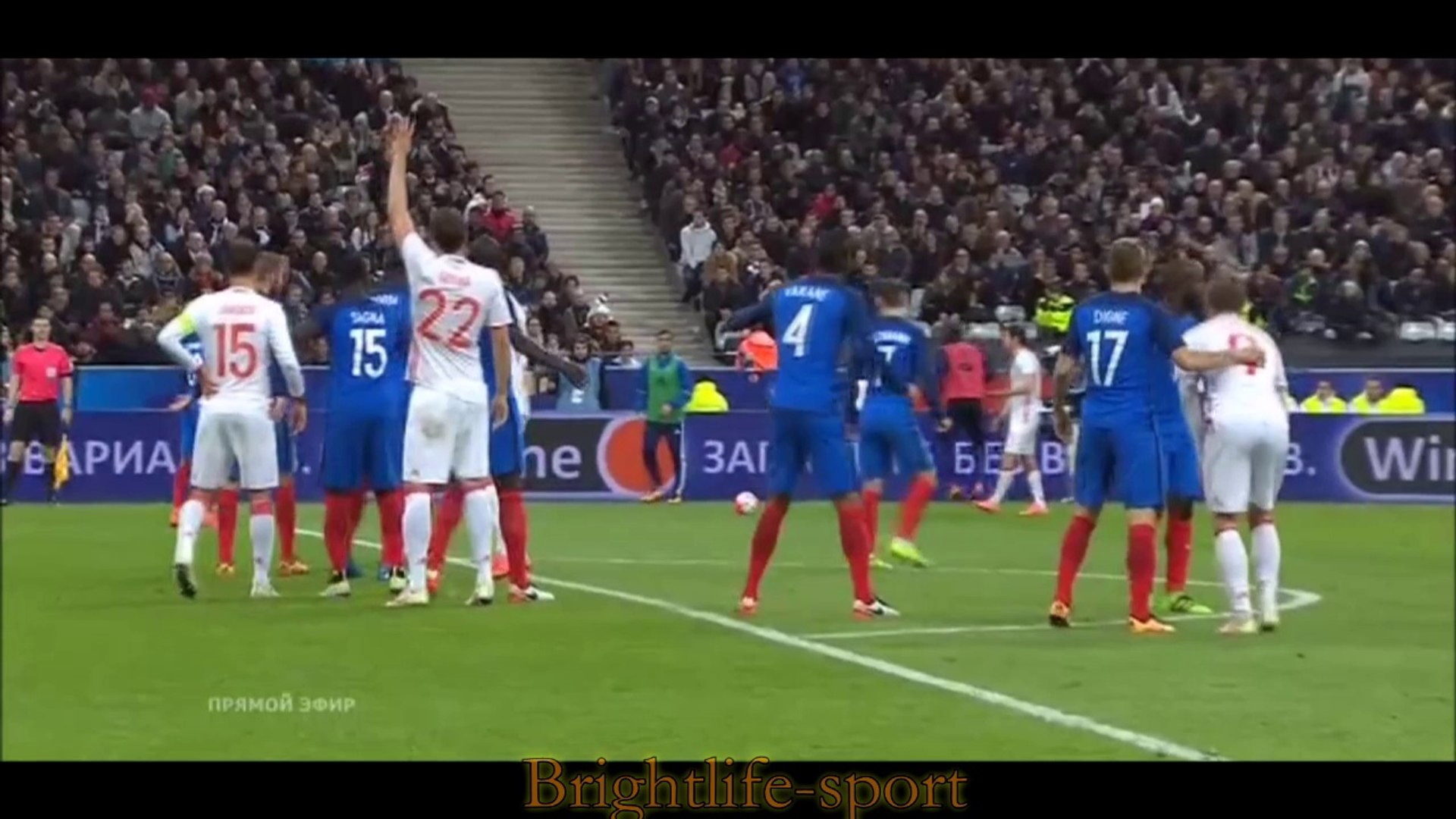 ⁣France 2 - 1 Russia Goal : Alexander Kokorin (March 29, 2016 , a friendly match )