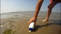 He Starts Pouring Salt On The Beach, And What Comes Out Is Terrifying!