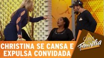 Cansada de ouvir absurdos, Christina expulsa convidada do palco