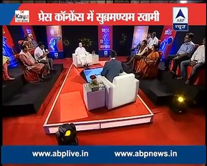 Dr Subramanian Swamy Press Conference with ABP News 3