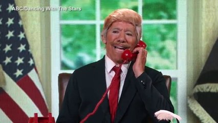 Geraldo Rivera's Donald Trump impersonation before leaving DWTS