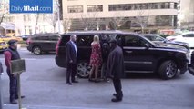 Ivanka Trump beams as she arrives back at her apartment