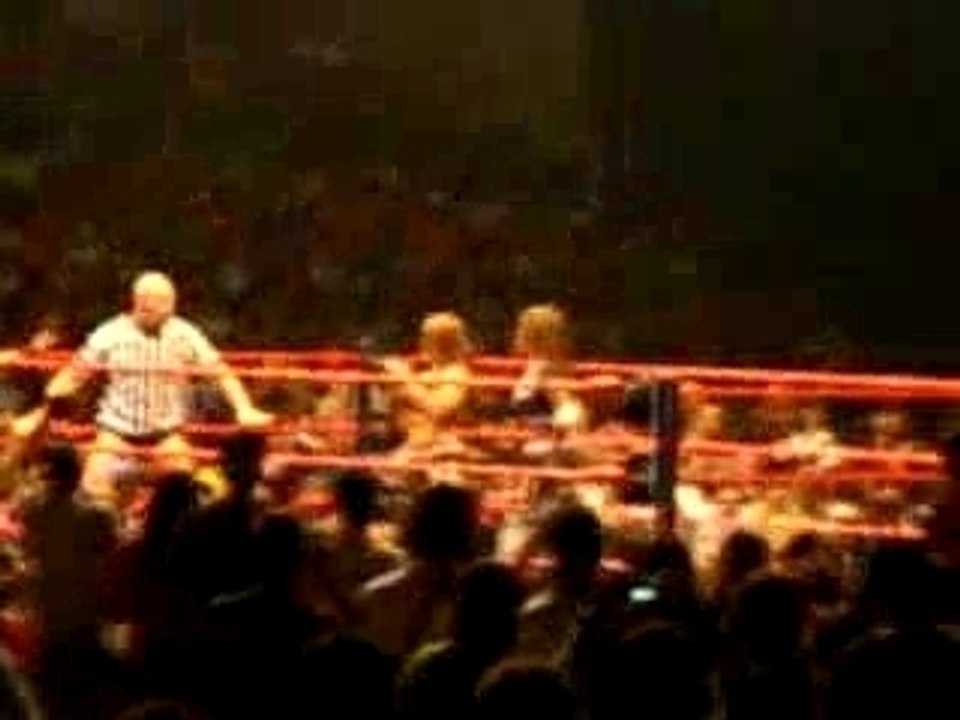 Entrance of Mickie James and Candice Michelle in a house sho