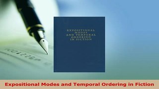 PDF  Expositional Modes and Temporal Ordering in Fiction PDF Online