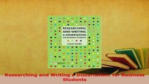 PDF  Researching and Writing a Dissertation for Business Students Ebook