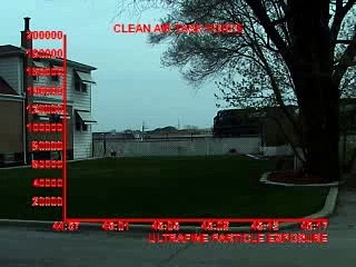 Air Pollution from Train in Railyard Behind House in Chicago