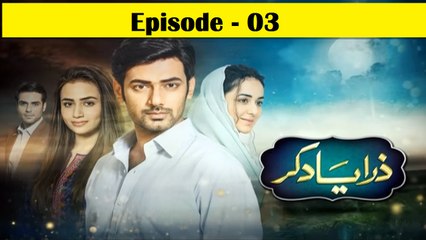 Zara Yaad Kar Episode 3 in HD on Hum Tv in High Quality 29th March 2016