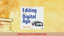 Download  Editing for the Digital Age PDF Full Ebook