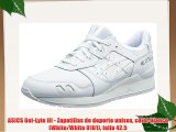 ASICS Gel-Lyte III - Zapatillas de deporte unisex color blanco (White/White 0101) talla 42.5