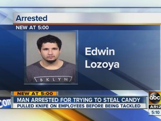 Man arrested for trying to steal candy