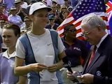 1998 US Open - Lindsay Davenport trophy ceremony