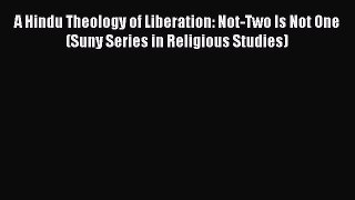 Download A Hindu Theology of Liberation: Not-Two Is Not One (Suny Series in Religious Studies)