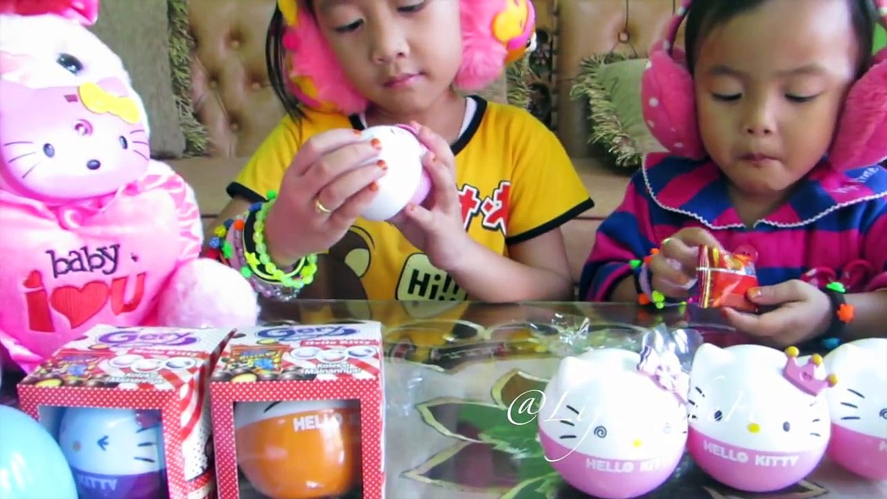 10 HELLO KITTY Surprise Unboxing Eggs Toys ❤ Mickey Mouse Clubhouse Donald Duck Mainan Ana