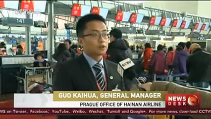 Frist direct flights between China and Czech