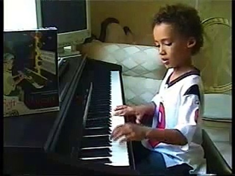 7 year old Grant plays Pink Panther