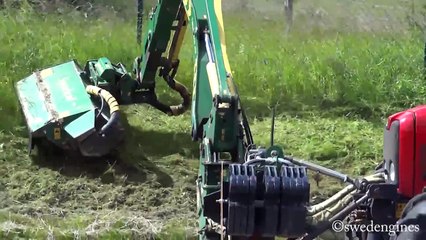 John Deere 7710 & Massey Ferguson 7480 with spearhead buschcutter