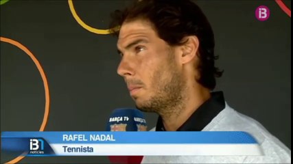Rafael Nadal attends the Johan Cruyff memorial in Barcelona. 29 March 2016.