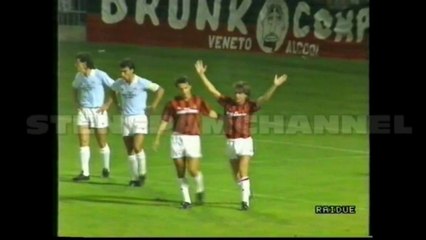 MILAN-LAZIO 2-1 COPPA ITALIA 1988-89 GIOCATA A MONZA GOL DI MANNARI E CAPPELLINI