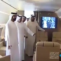 Amazing Video Of Inside the Plane Of Dubai Sheikh