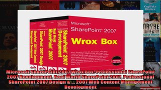 Microsoft SharePoint 2007 Wrox Box Professional SharePoint 2007 Development Real World