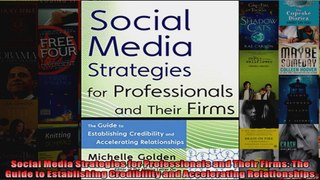 Social Media Strategies for Professionals and Their Firms The Guide to Establishing