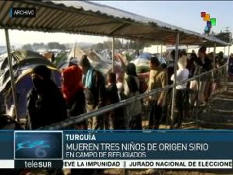 Turquía: mueren tres niños en incendio en campo de refugiados